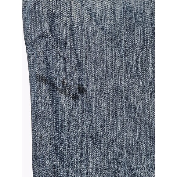 Denim of Virtue Jeans Womens Size 25 Boot Cut Low Rise Light Wash Ripped - Picture 5 of 10